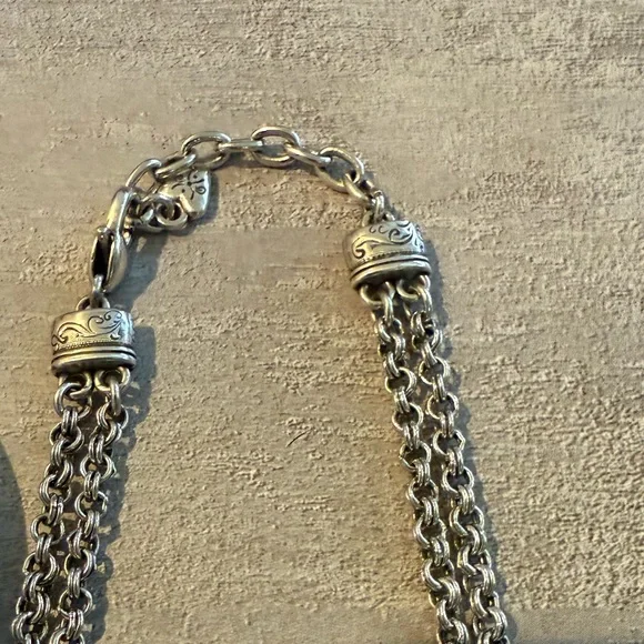 Brighton Town Country Buckle Double Chain Necklace - Picture 3 of 4